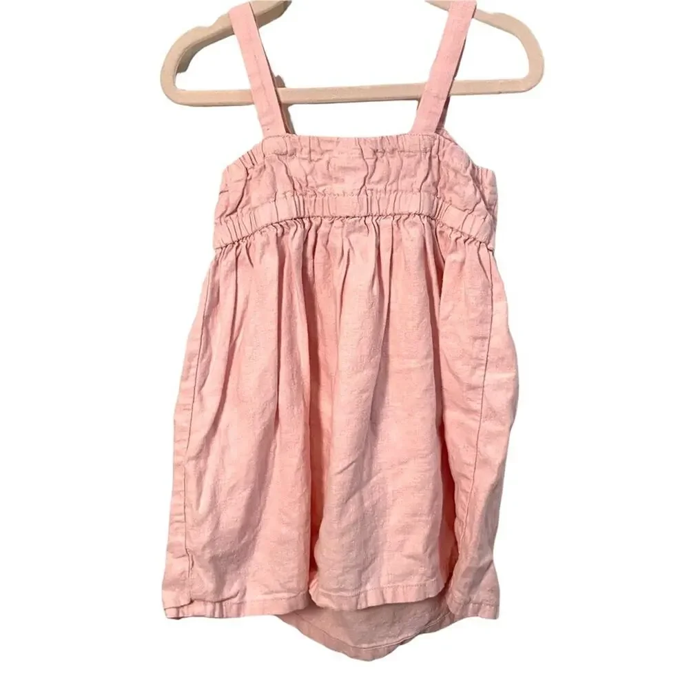 Toddler pink Dress 2T Linen blend Pink BalletCore Ballet Pastel Dress